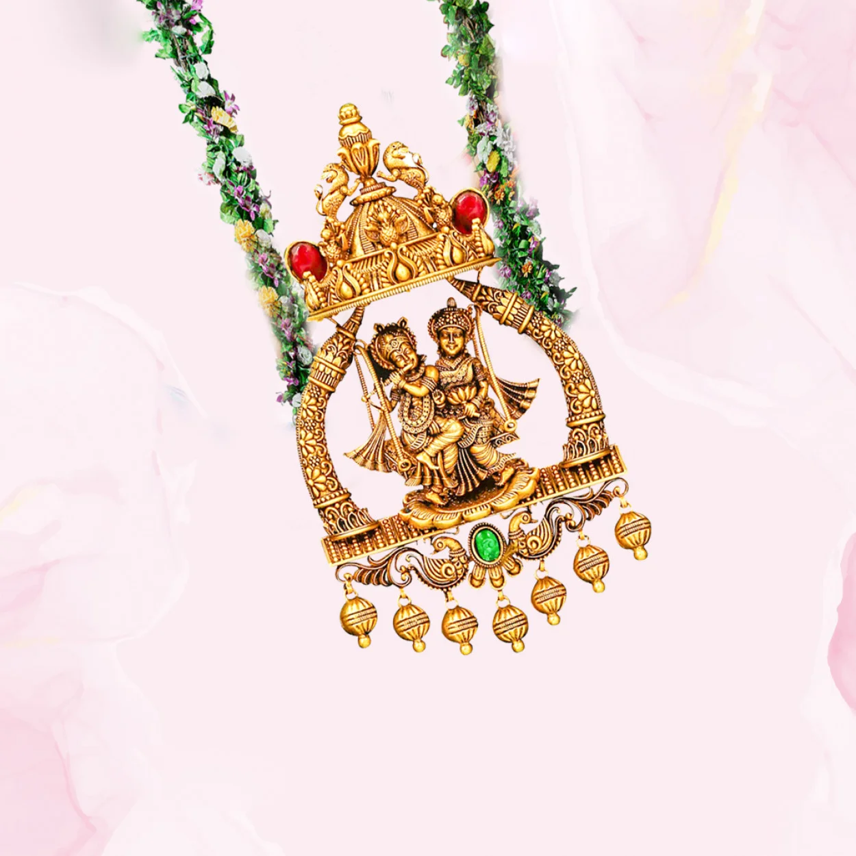 Buy 22KT Gold Radha Krishna Pendant Premium Craftsmanship Divine Elegance Yeloo